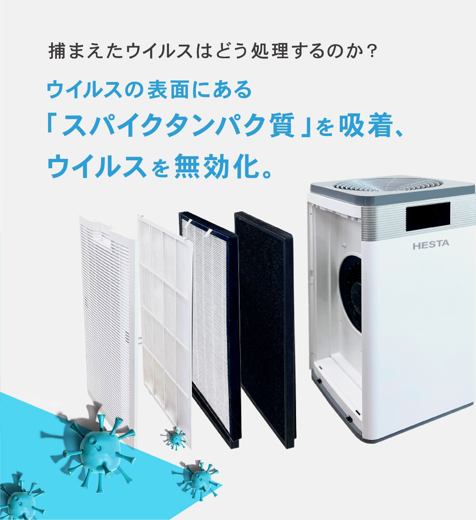 HESTA AIR CLEAN ウイルス除去空気清浄機 - www.stedile.com.br